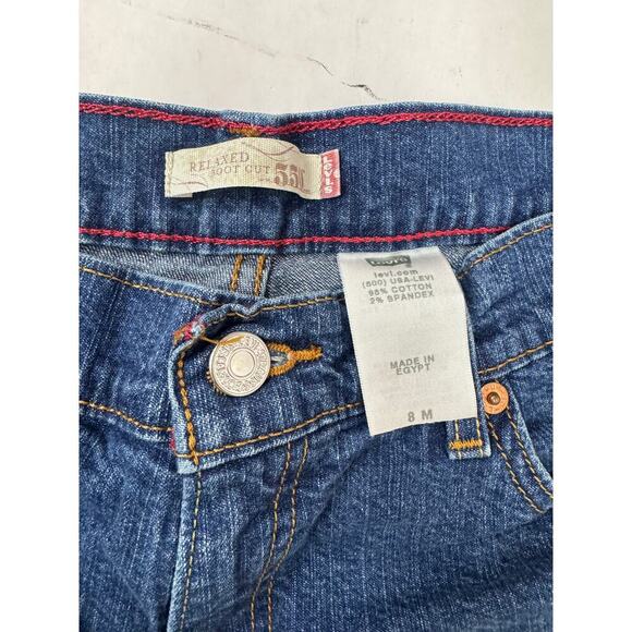 2007 Era Western Retro Levi's 550 Relaxed Fit Bootcut Jeans Blue Size 8M 28 * 28 - Picture 7 of 10
